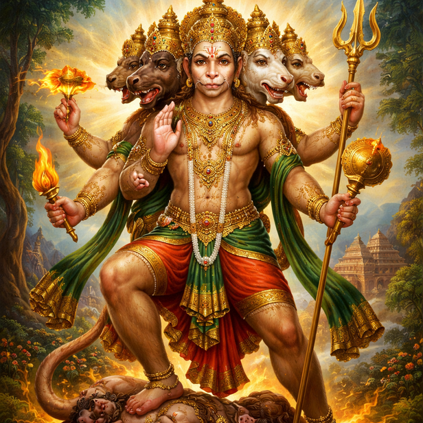 Panchmukhi Hanuman with Five Faces