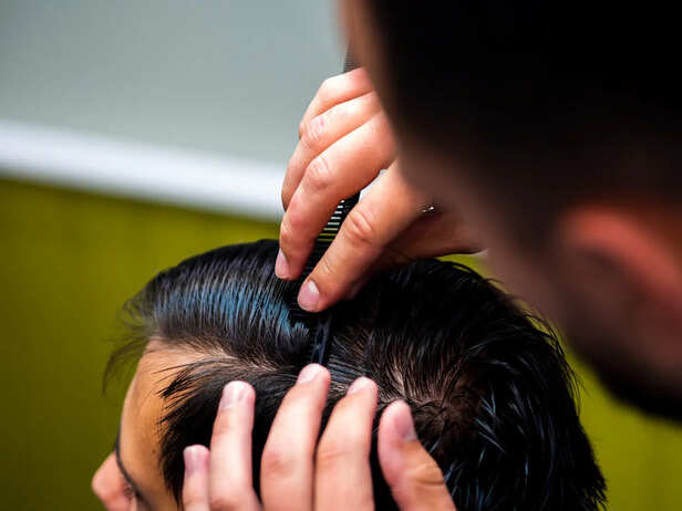 Applying Oil on Scalp
