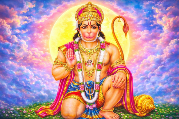 Hanuman in serene divine form
