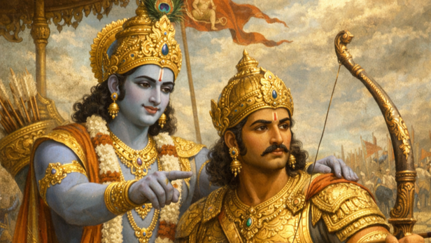 Why Krishna Attacked Bhishma (Image Credit: AI)