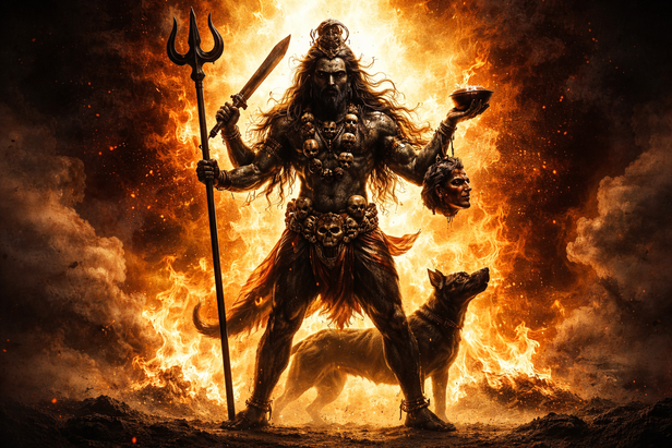 Mahakala Lord Shiva in fiery form