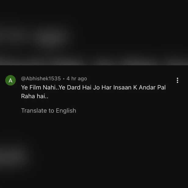 Comments from YouTube