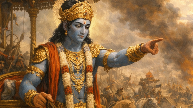 “I am Time, the mighty destroyer of worlds.” (Image Credit: AI)