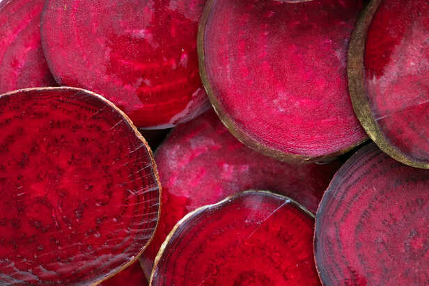 Slices of beetroot