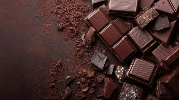 Dark chocolate and cocoa powder