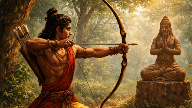 The Solitary Archer (Image Credit: AI)