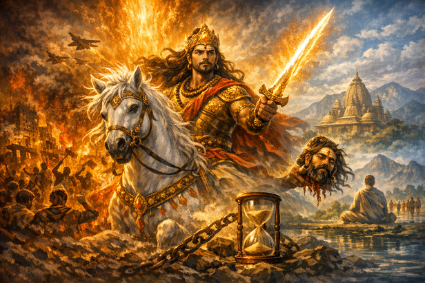 Kalki Avatar's Arrival During Kali Yuga (Image Credit: AI)