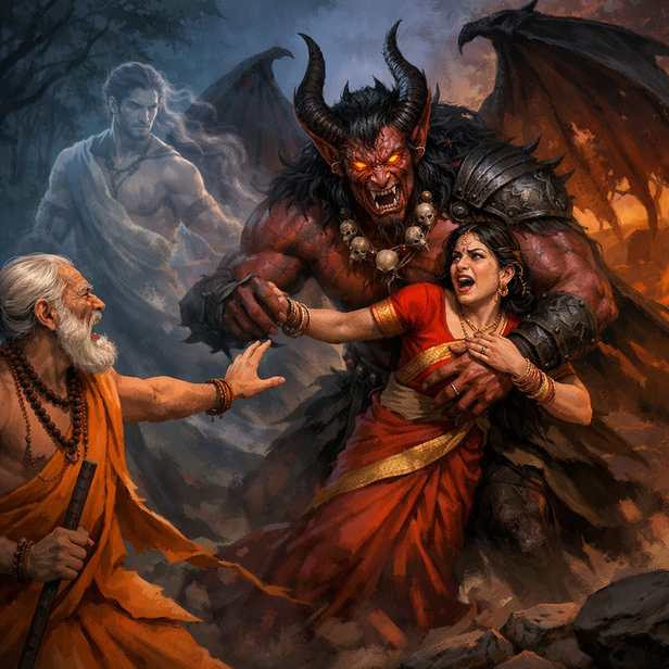 The Moment of Abduction Interrupted by Light