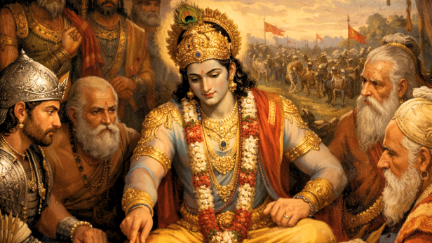 Why Krishna Let the War Happen (Image Credit: AI)