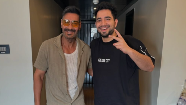 With Ajay Devgn | Instagram - @maisamayhoon