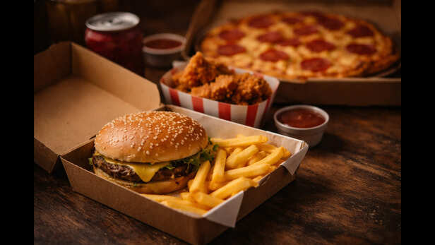 Junk food ordered in ten minutes