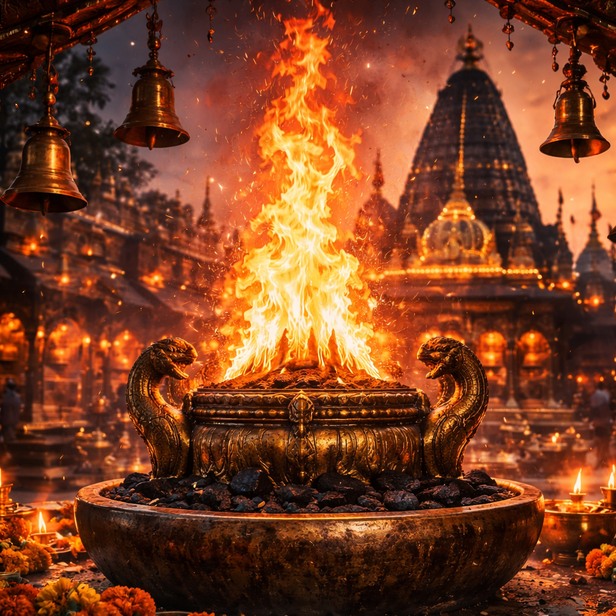 ​Eternal Flame at Mahakal Temple