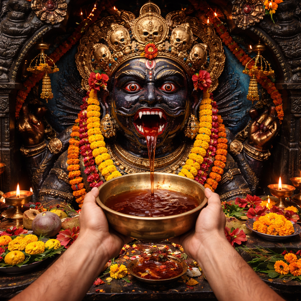 ​Ritual Offering at Kal Bhairav Temple