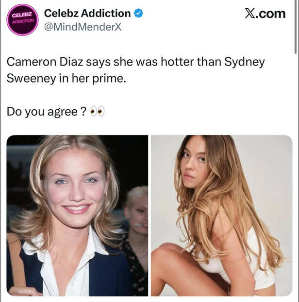 Facebook | Audrey Victoria﻿ | What Did Cameron Diaz Actually Say About Sydney Sweeney?