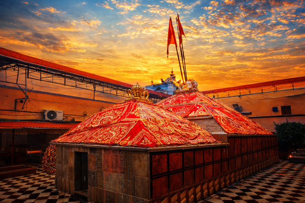 Mangala Gauri Temple at sunset