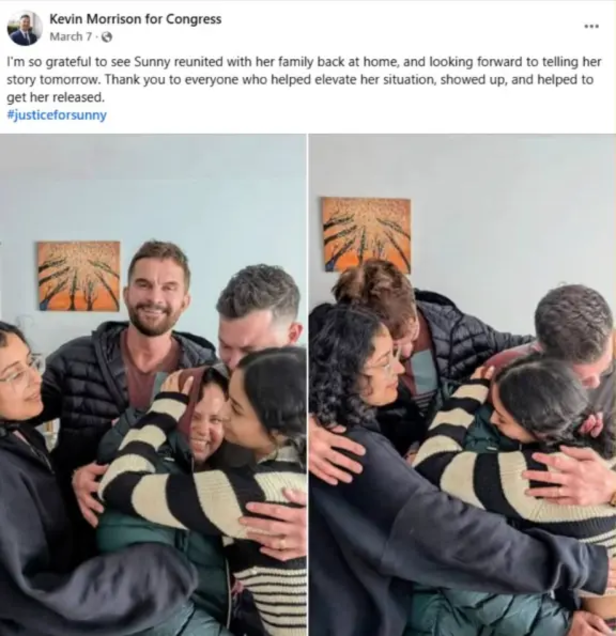 X/@lesliemack | Following her arrival, Sunny Naqvi's family claimed she was detained for nearly 43 hours by Department of Homeland Security (DHS) authorities.