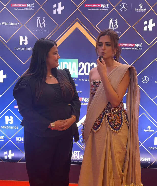IndiaTimes | Ridhi Dogra brings soft glam energy in khadi chic at India 2030 Leadership Conclave 2026 