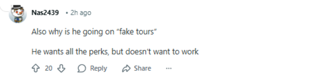 Reddit| One Reddit commenter did not hold back on Harry’s comments