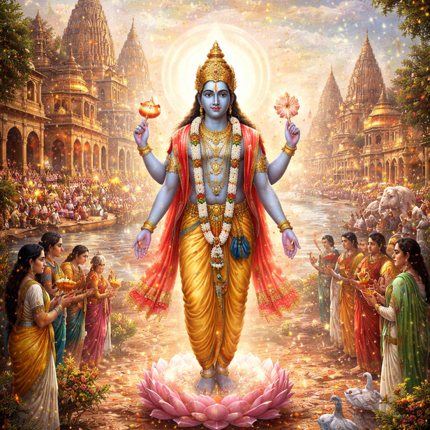 Vishnu Enters Sacred Kashi
