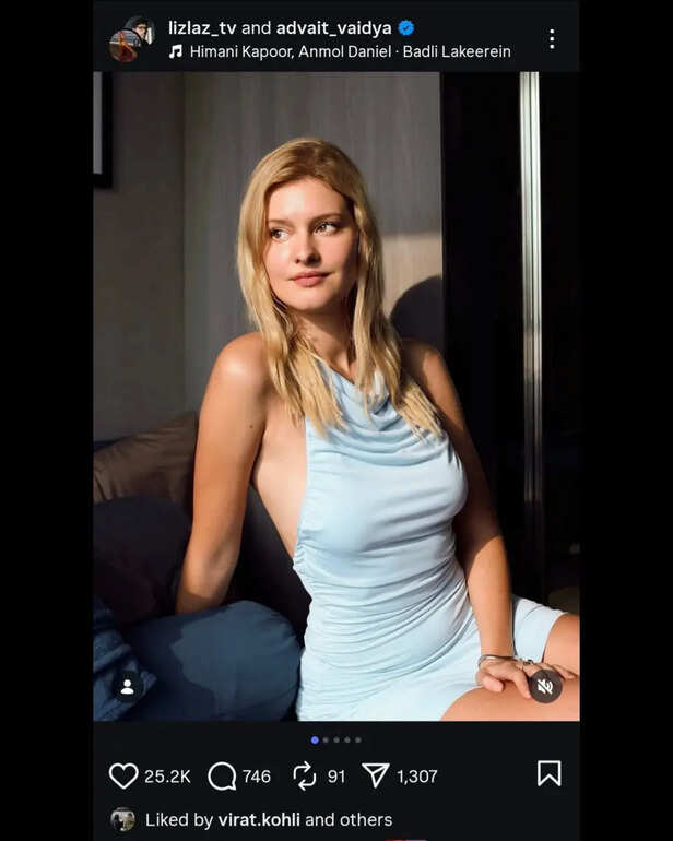 Instagram/virat.kohli and lizlaz_tv | The like by Virat Kohli was visible and that was enough for it to start spreading across social media within minutes.