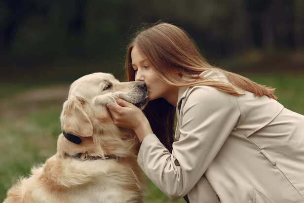 Lady with a labrador