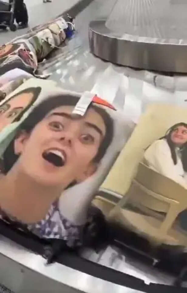 X | @ThayzzySmith | Gen Z Is Putting Their Faces on Suitcases Now