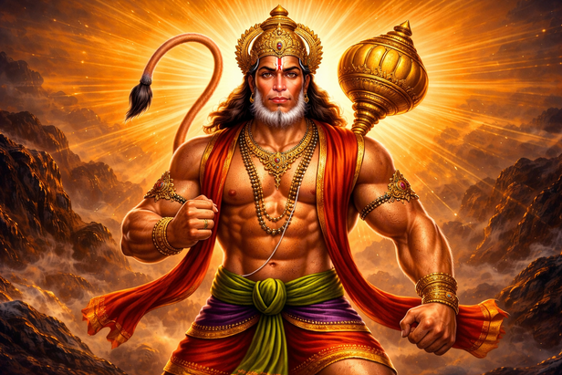 Hanuman Lifting the Mountain