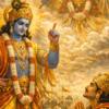 Arjuna Devotion to Lord Krishna (Image Credit: AI)