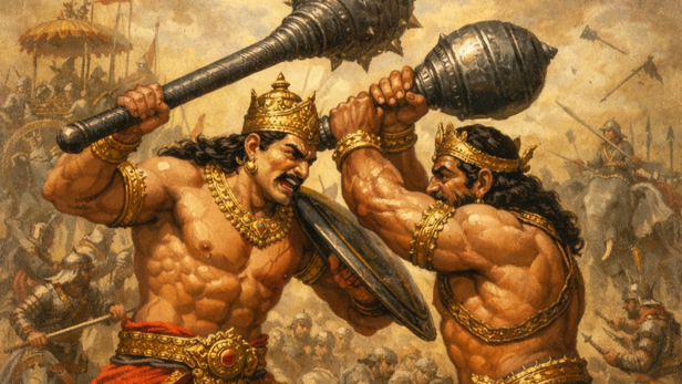 Duryodhana and Bhima (Image Credit: AI)