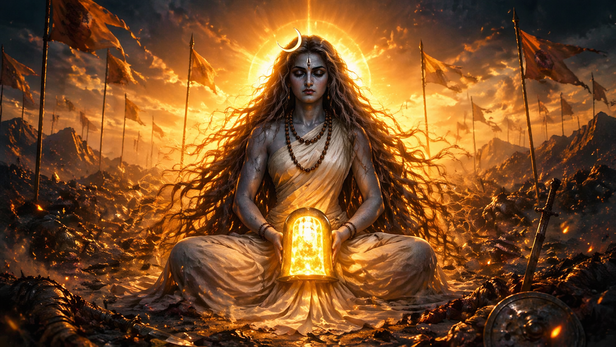 Dhumavati Covers Her Face