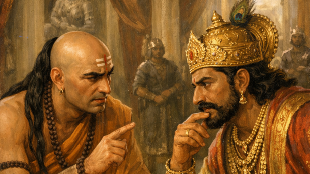 Chanakya With King (Image Credit: AI)