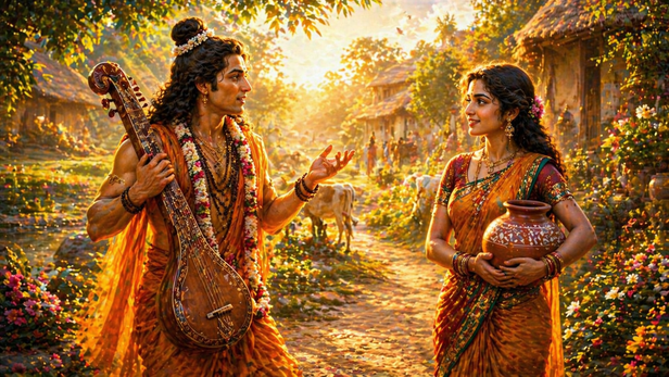 Narad Meeting the Village Girl