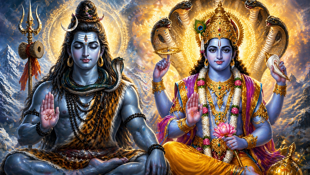 Lord Shiva and Lord Vishnu (Image Credit: AI)
