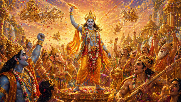 Gods Celebrating After Victory