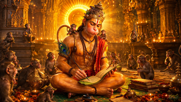 Devotee Performing Sundarkand Path