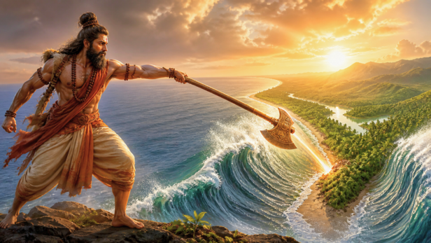 Lord Parashuram Creating Kerala (Image Credit: AI)