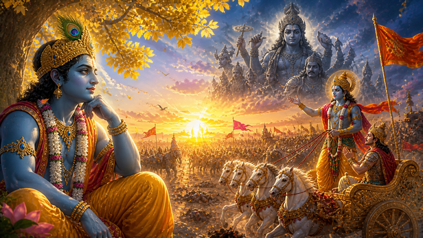 Krishna Let Adharma Rise First – The Hidden Truth (Image Credit: AI)