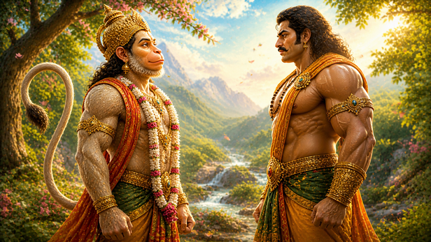 Hanuman Jhi and Bhika (Image Credit: AI)