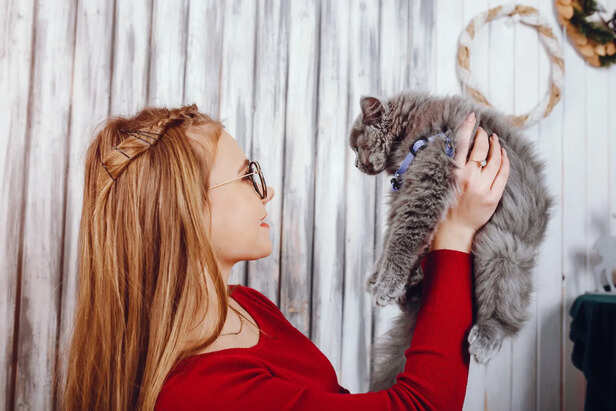 Girl with cat