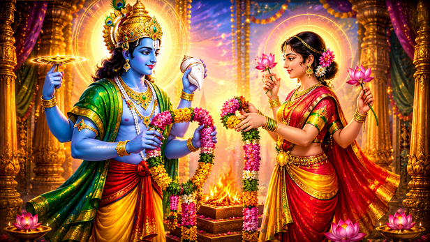 Goddess Lakshmi emerged during the great Samudra Manthan