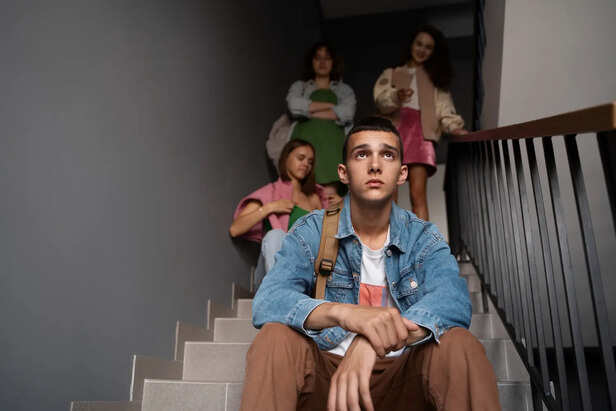 Group Watching One Person Silently