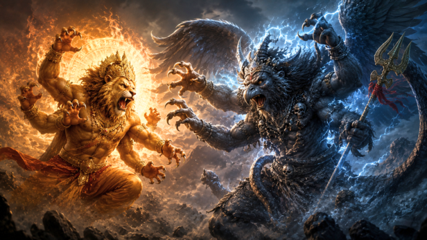Narasimha & Sharabha (Image Credit: AI)