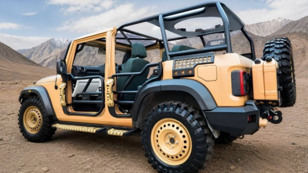 Modified military style ATV based on the Mahindra Thar Roxx | Instagram - @topgearmagindia
