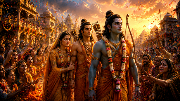Ram Walking Toward Sarayu River