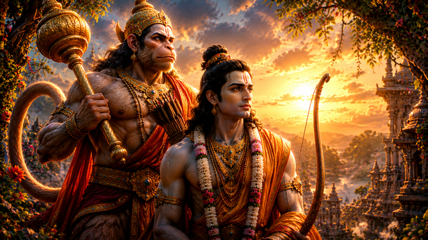 Hanuman Guarding Lord Ram