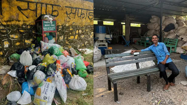 जवाई में बढ़ते प्लास्टिक को Recycle करके फर्नीचर बनाते हैं काना राम मेवाड़ा