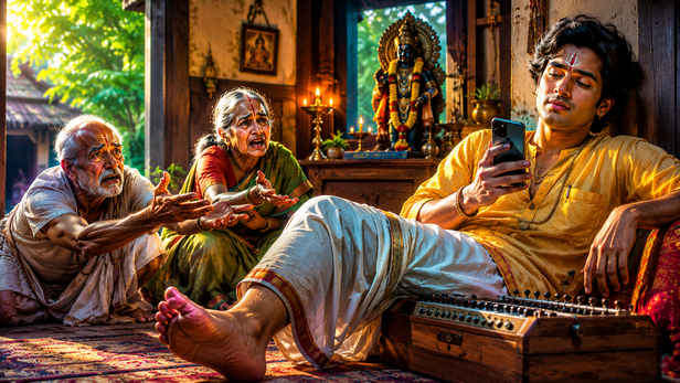 Pundalik ignoring his elderly parents