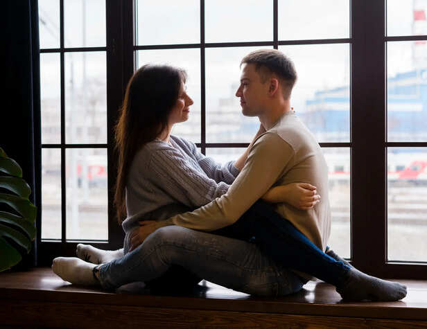 Person emotionally overwhelmed in relationship