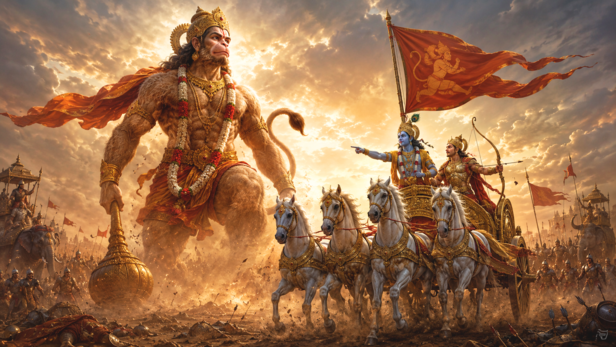 Hanuman & Mahabharata War (Image Credit: AI)