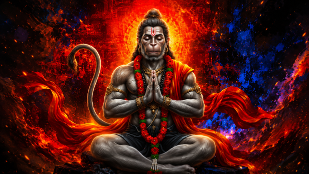 Baby Hanuman With Divine Aura